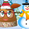 game Pou Girl Building A Snowman